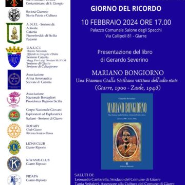 10 FEBBRAIO GIORNO DEL RICORDO Commemorazione del Sotto Brigadiere della Guardia di Finanza Mariano Bongiorno vittima dell’odio etnico