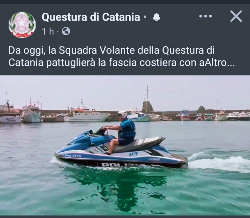 La Polizia scende in mare per garantire la sicurezza della costa catanese