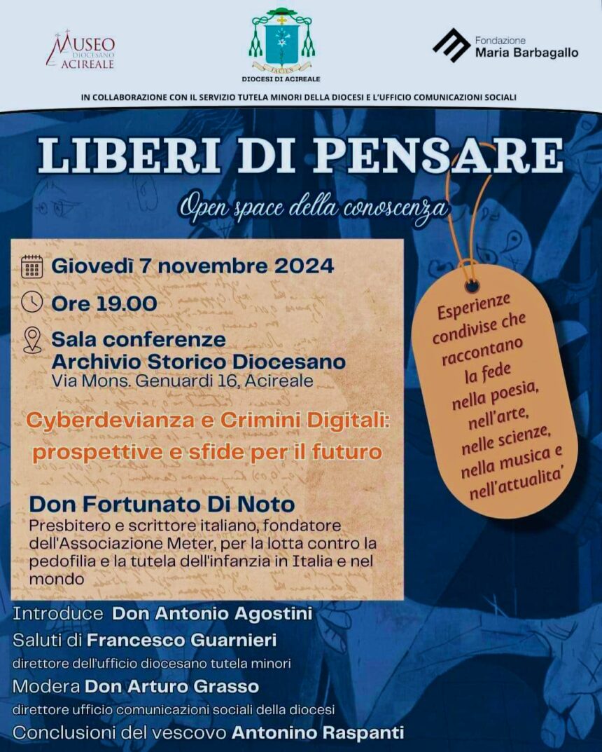 Acireale: al via il ciclo di incontri culturali “Liberi di pensare”