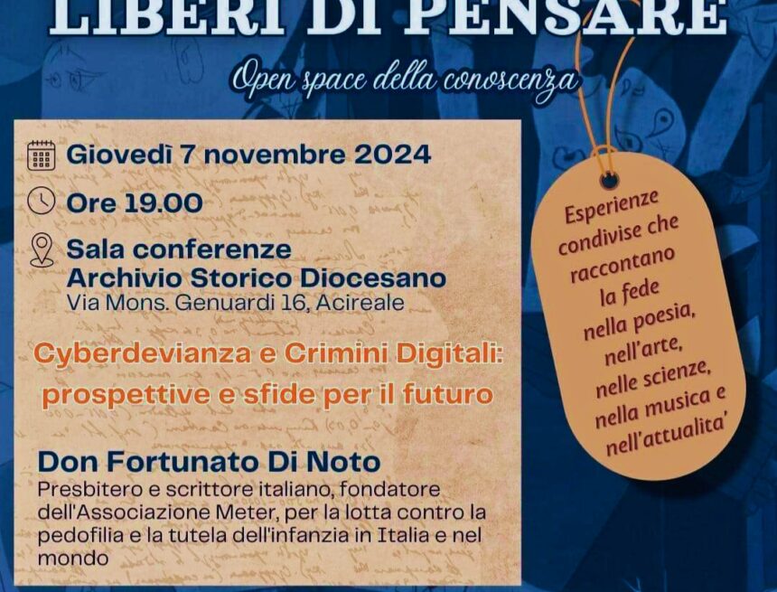 Acireale: al via il ciclo di incontri culturali “Liberi di pensare”